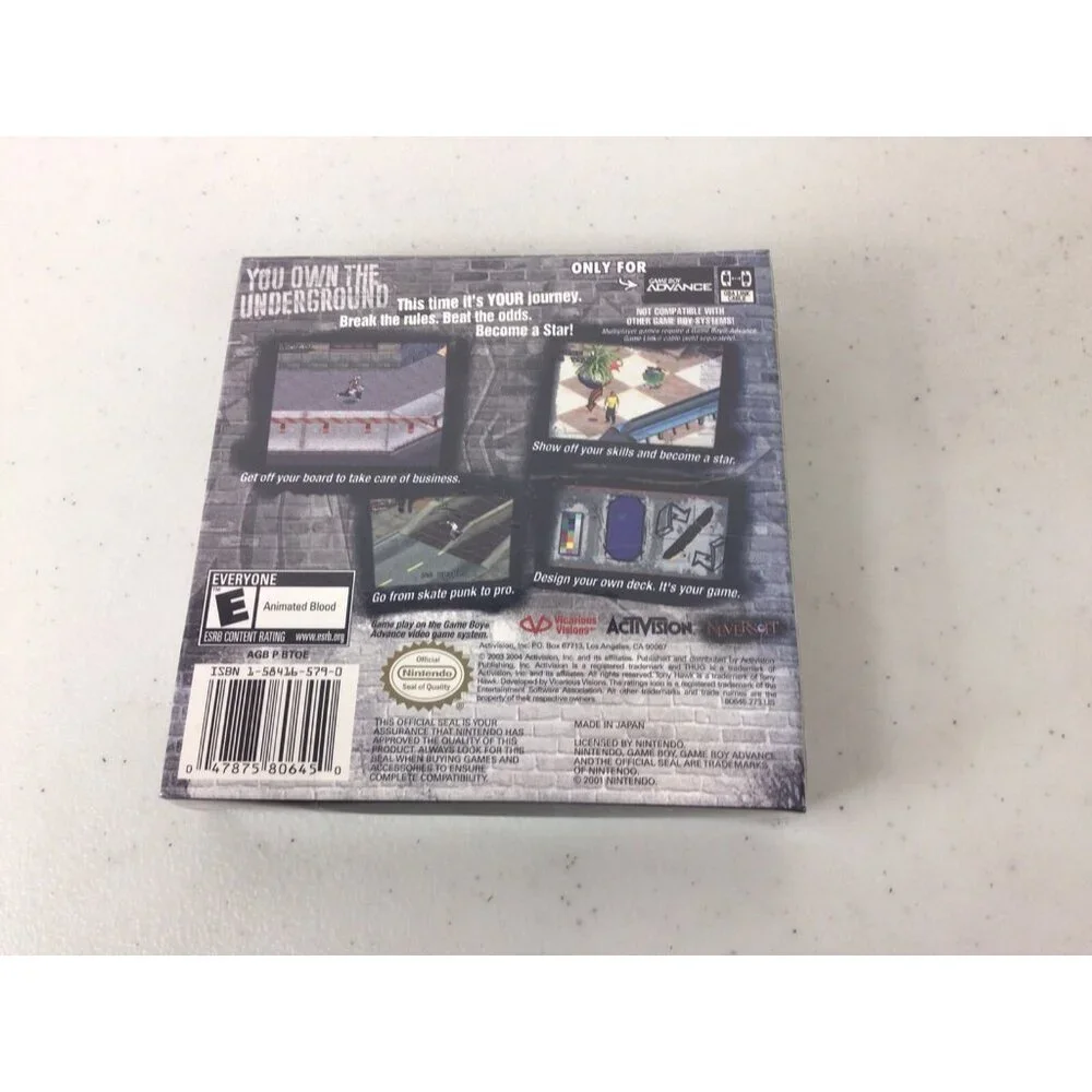 Tony Hawk's Underground Nintendo GameBoy Advance 2003 NEW